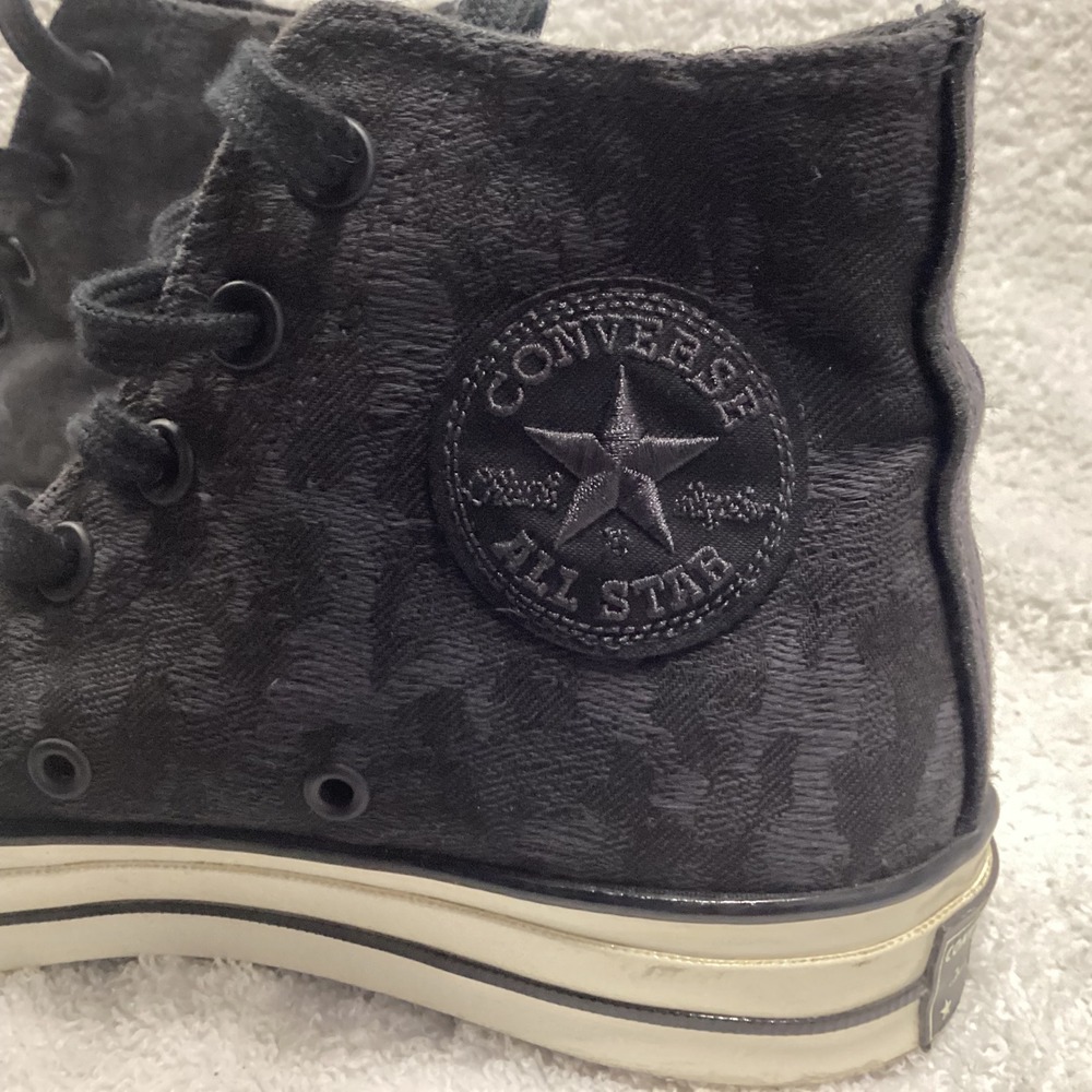 Converse Chuck 70 Hi Black Tonal Camo High Top Sneakers Unisex 169123C - Picture 4 of 12